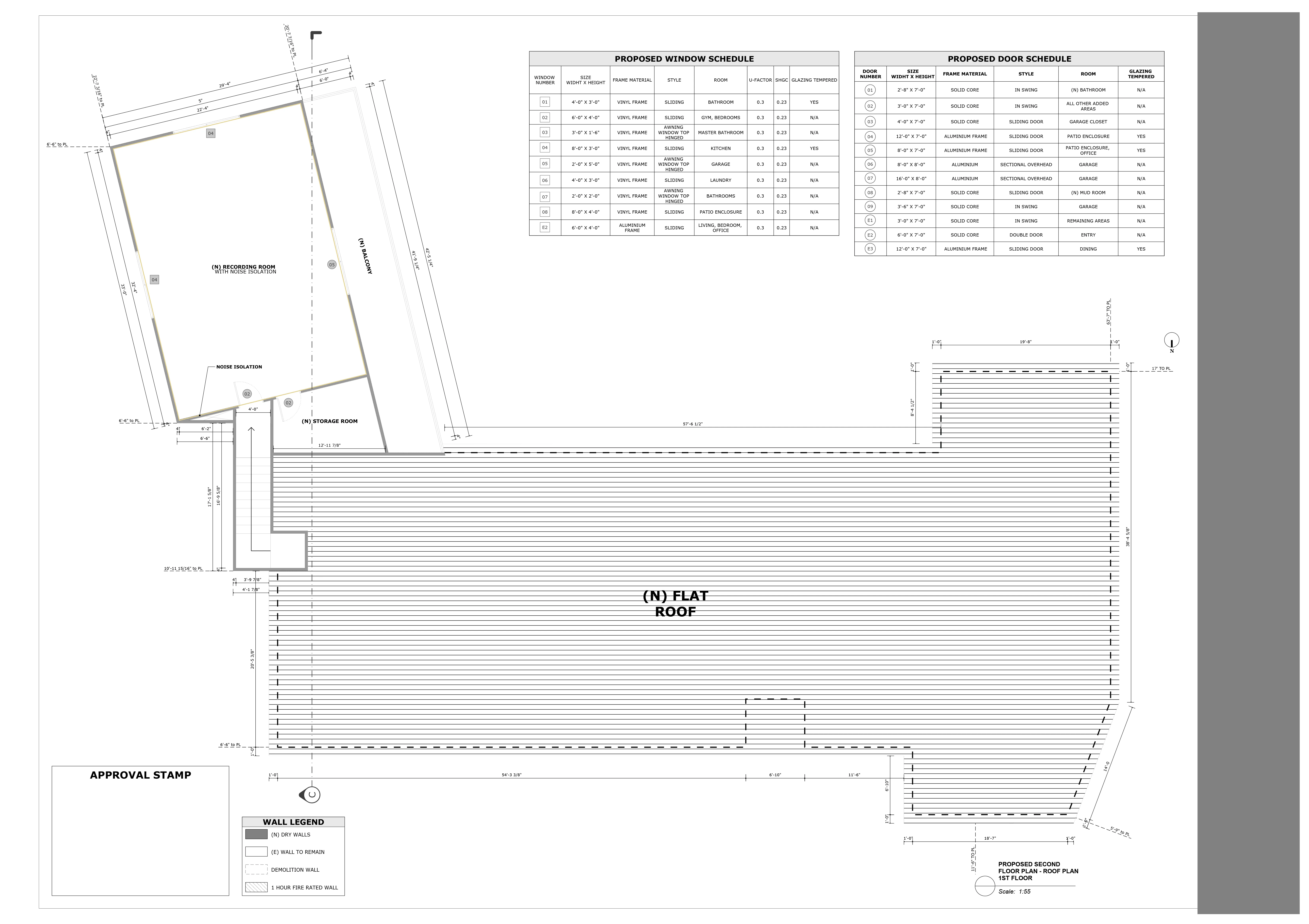 Proposed second floor and roof plan